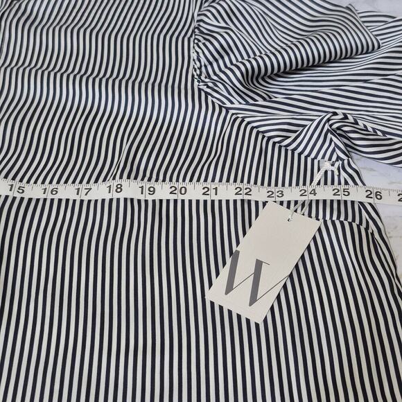 Worthington Womens Size 2X Blouse Lot Of 2 Navy VNeck Striped Mock Neck S/S New - Picture 8 of 15
